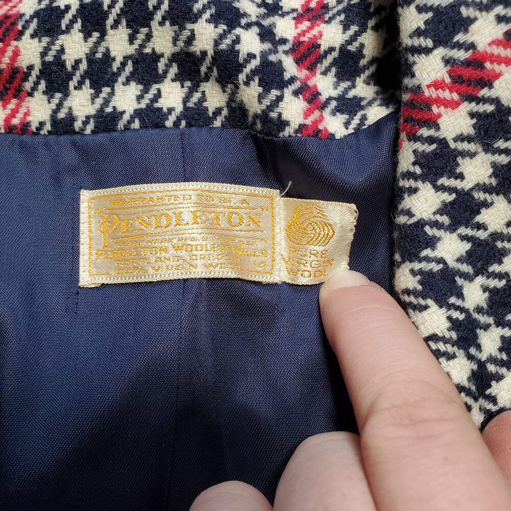 Pendleton Houndstooth Wool Blazer 6 - image 3